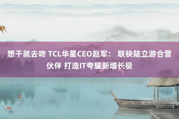 想干就去吻 TCL华星CEO赵军： 联袂陡立游合营伙伴 打造IT夸耀新增长极