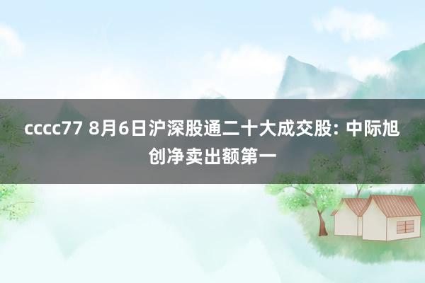 cccc77 8月6日沪深股通二十大成交股: 中际旭创净卖出额第一