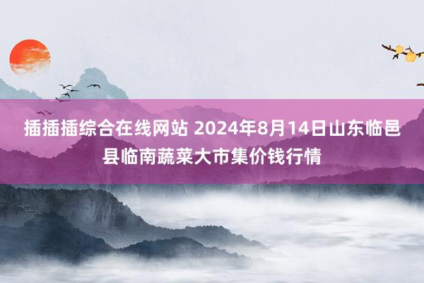 插插插综合在线网站 2024年8月14日山东临邑县临南蔬菜大市集价钱行情