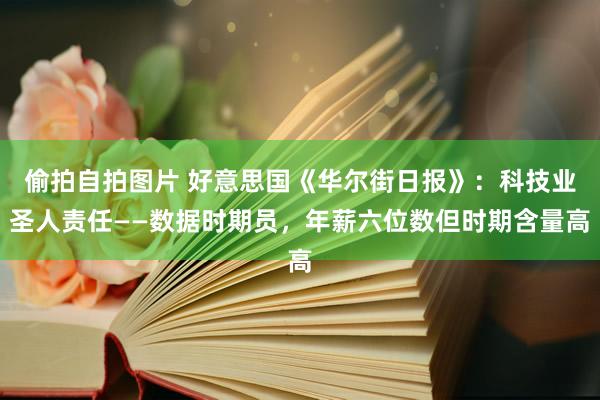 偷拍自拍图片 好意思国《华尔街日报》：科技业圣人责任——数据时期员，年薪六位数但时期含量高