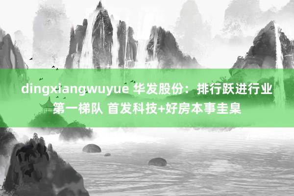 dingxiangwuyue 华发股份：排行跃进行业第一梯队 首发科技+好房本事圭臬